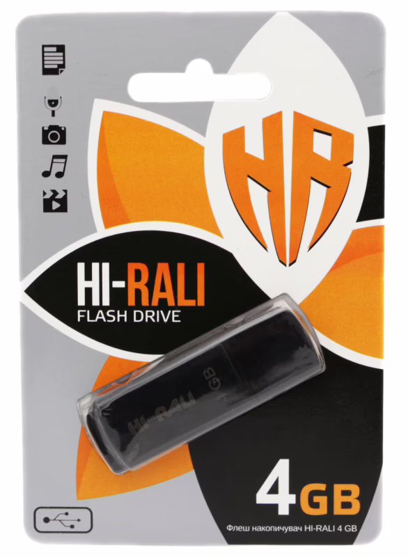 USB флеш накопичувач Hi-Rali 4GB/ HI-4GBTAG (Гарантія 3 роки)