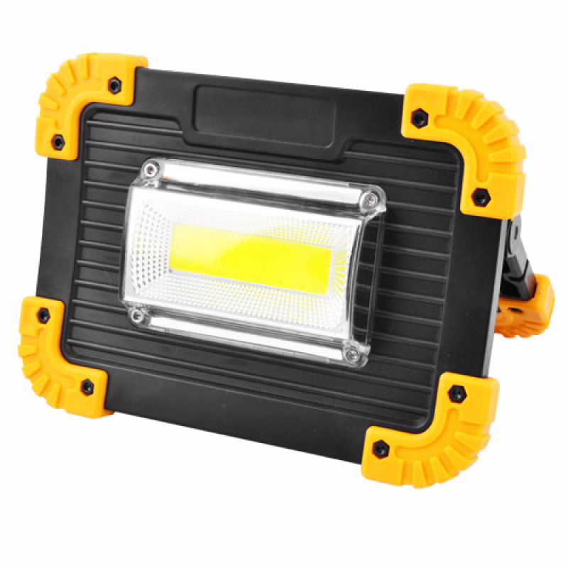Светодиодный прожектор аккумуляторный L811-20W-COB+1W, Micro-USB, 2×18650 / 3×AA, Power Bank