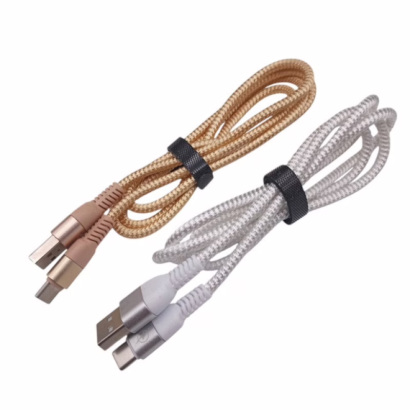 Кабель тканевый USB – Type-C, 1 м, цветной