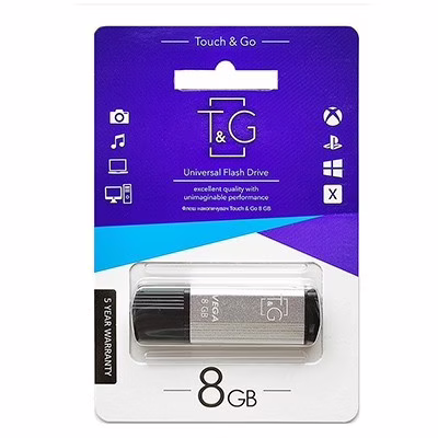 USB флеш накопитель T&G метал серия 8GB/ TG121 (Гарантия 3года)