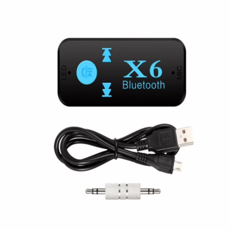 Бездротовий адаптер AUX Bluetooth-приймач BT-X6 / 3,5ММ JACK, HANDSFREE В АВТО / 6948