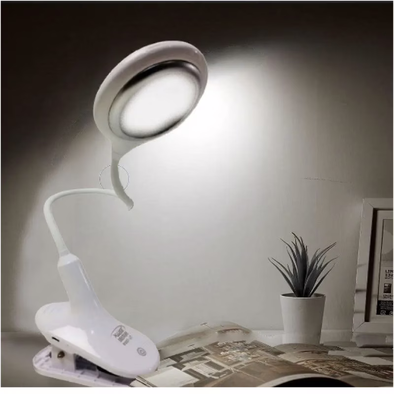 Настольная LED-лампа аккумуляторная TL-1009, на прищепке