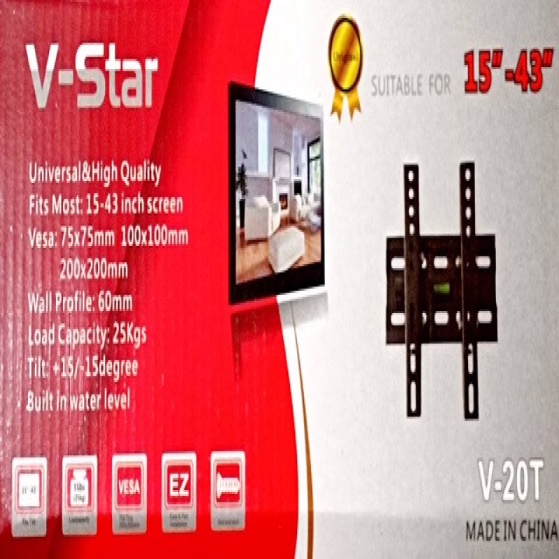 Кронштейн для телевизора V-Star V-20T 15-43 дюйма, 7484