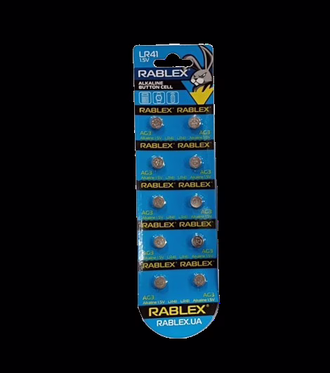 Батарейка Rablex LR41 (AG3) 1.5V (блистер 10 шт.)