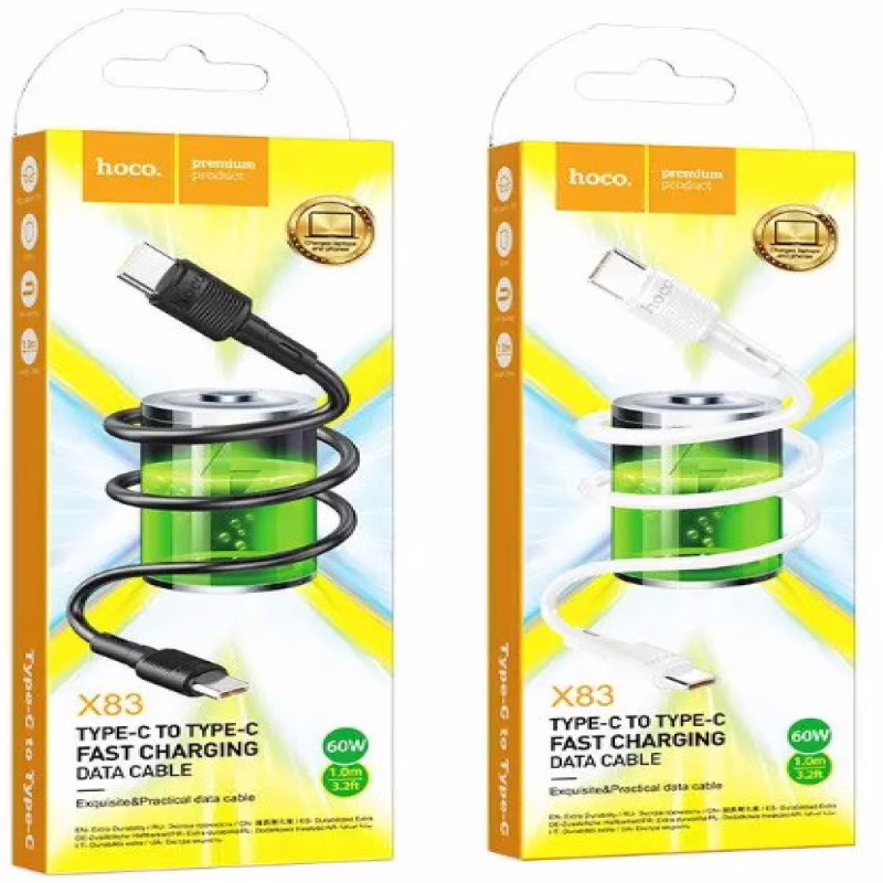 Кабель HOCO X83, USB Type-C – Type-C, PD 60W