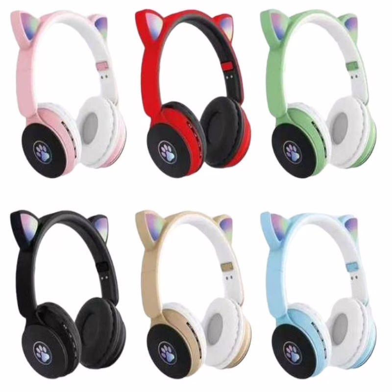 Беспроводные Bluetooth-наушники Cat ST77M с кошачьими ушками