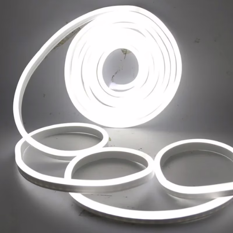 Силіконова стрічка LED NEON Білий 5м 12V-220V /0719