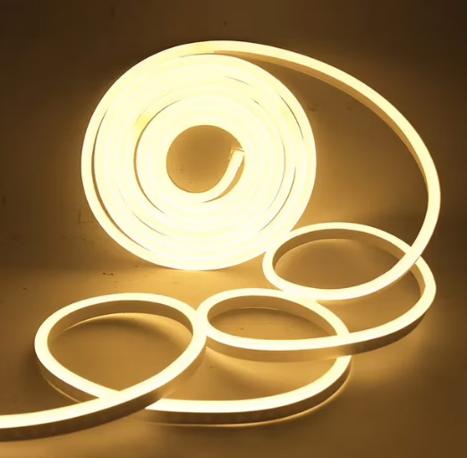 Светодиодная лента LED Neon жёлтая 5 м 12V/220V (0729)