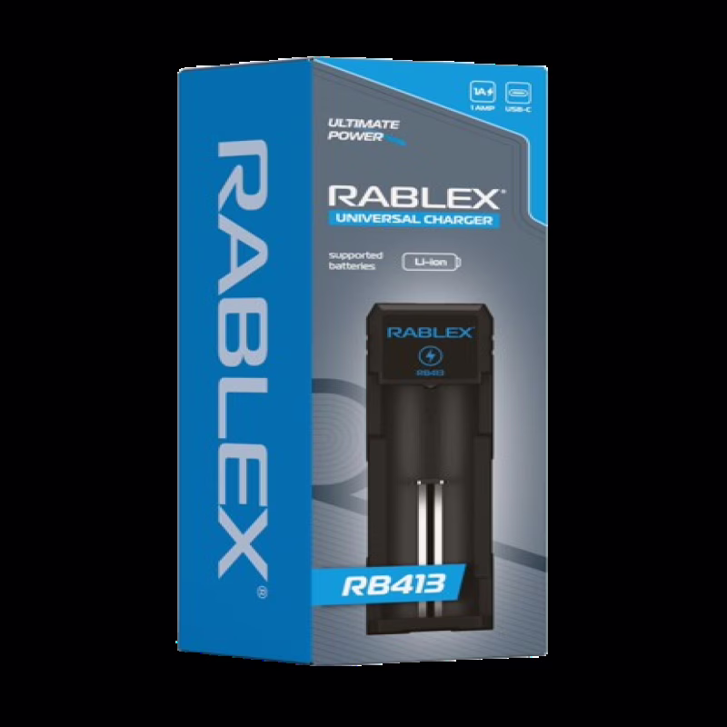 Зарядний пристрій Rablex RB413 1x18650 і ін. / від USB /