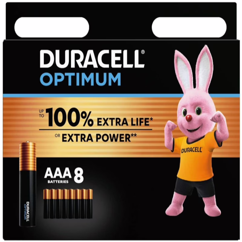 Батарейка Duracell Optimum LR3/AAA 8шт