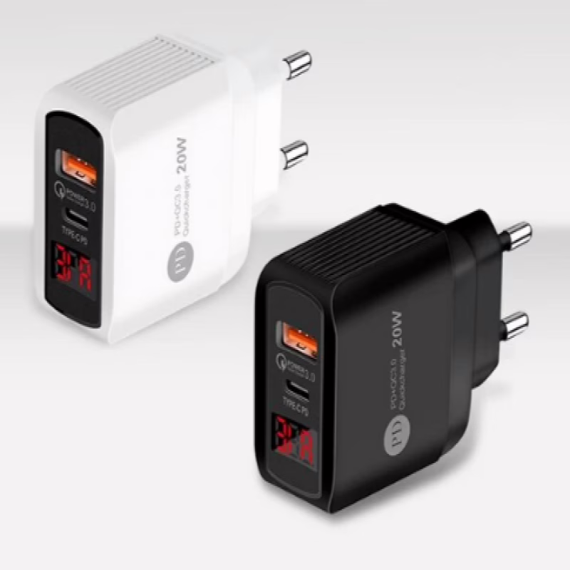 Сетевое зарядное устройство PD PKG034 (25W, 2xUSB, QC3.0, LED)