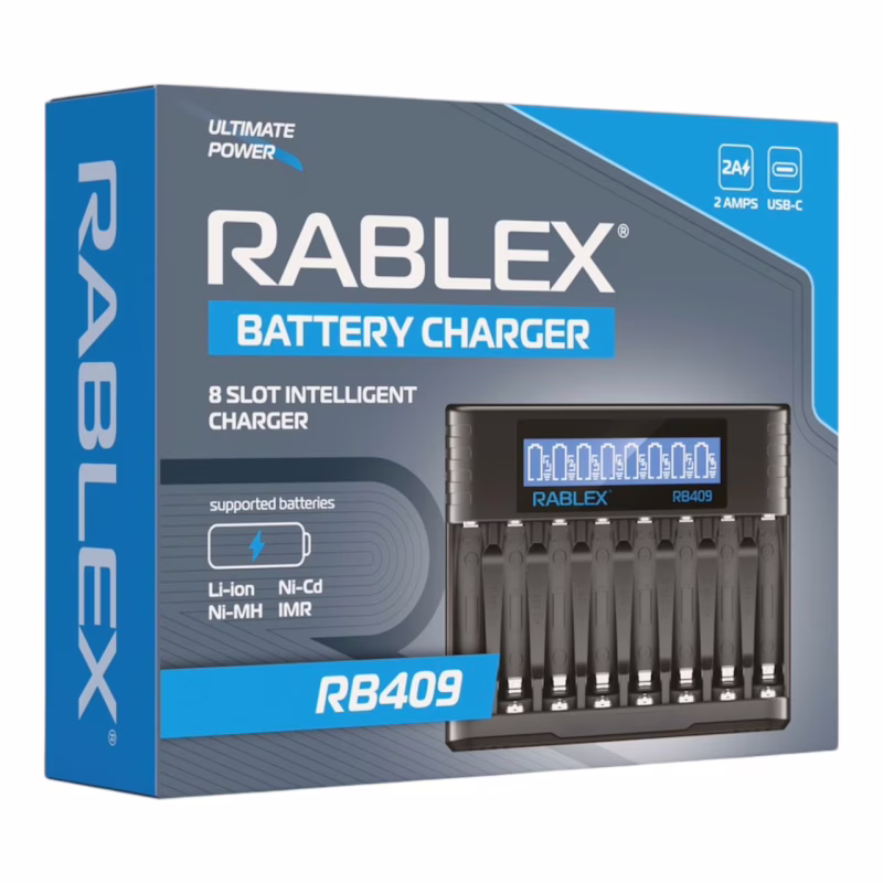 Зарядное устройство Rablex RB409, 8 × AA/AAA (R3/R6), 1.2V