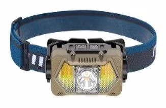 Налобный фонарь Rablex RB954, жёлтый+белый+красный, T6+4хCOB, Sensor, аккум, Type-C