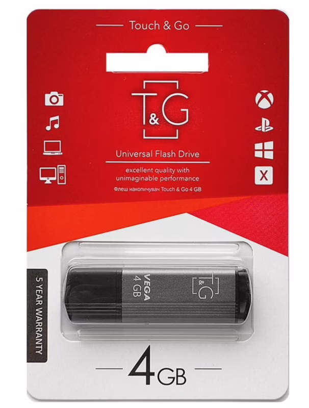 USB флеш накопитель T&G метал серия 4GB/ TG121-4G (Гарантия 3года)