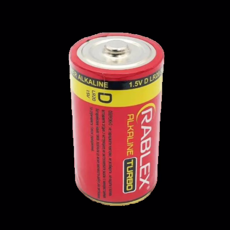 Батарейка Rablex LR20/D2/2pc, TURBO, Alkaline