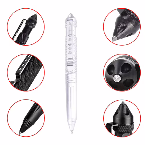 Ручка Тактична зі склобоєм Laix B2 Tactical Pen / алюміній Срібло