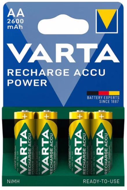 Аккумулятор Varta Recharge Accu Power AA (HR6) Ni-MH 2600mAh 1.2V