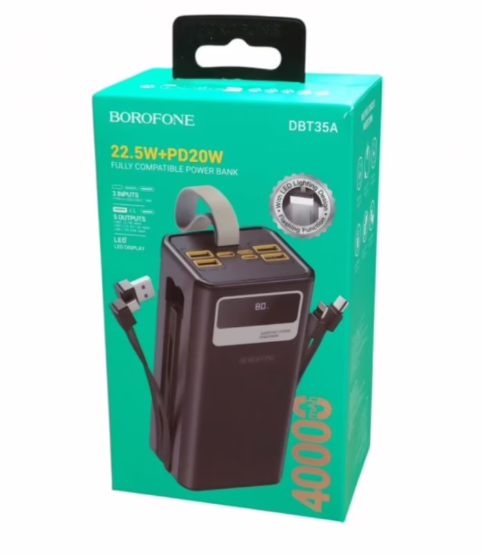 Повербанк BOROFONE DBT35B Course, 50000 mAh, 22.5W, PD20W (1420)