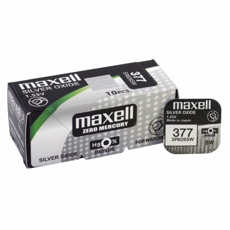 Батарейка Maxell 377 (AG4, SR626SW) 1.55V