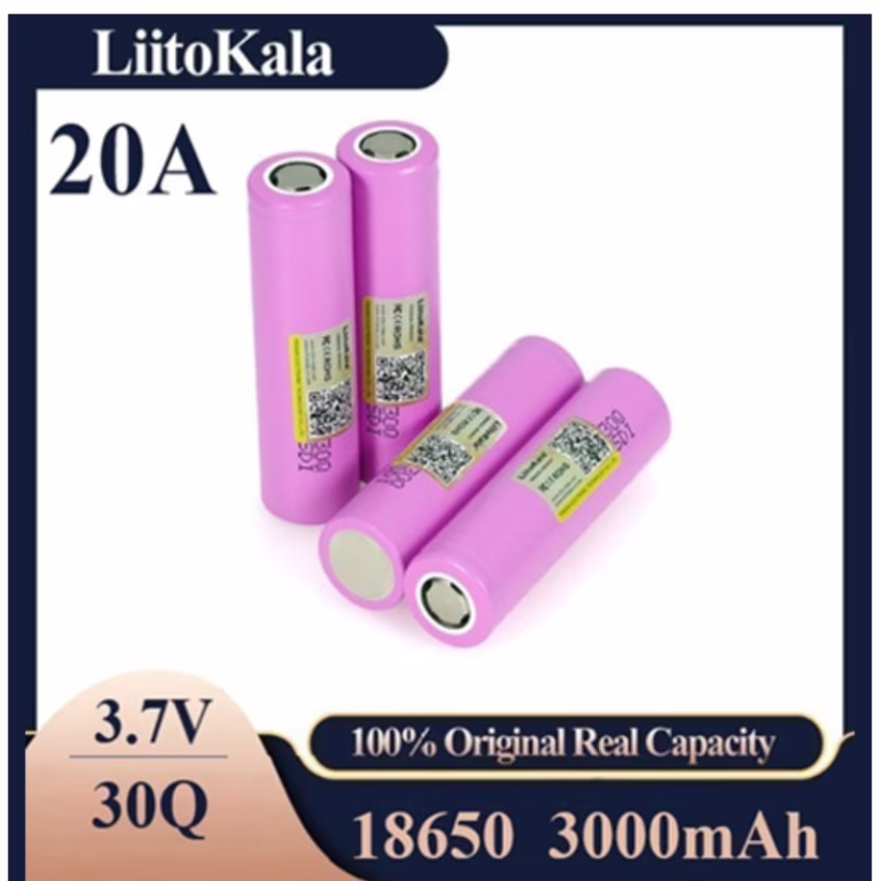 Акумулятор високотоковий 18650, LiitoKala 30Q, 3000mah