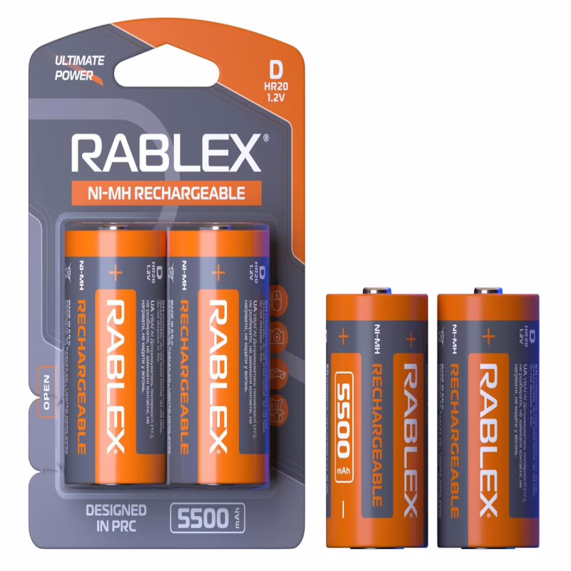 Аккумулятор Rablex D (HR20) Ni-MH 5500mAh 1.2V
