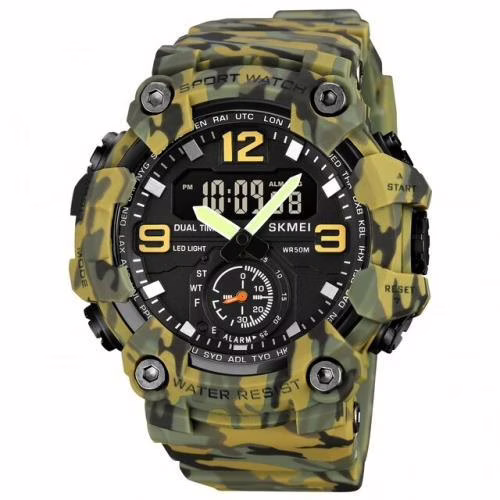 Часы наручные SKMEI 1965CMGN, CAMO GREEN, 9778