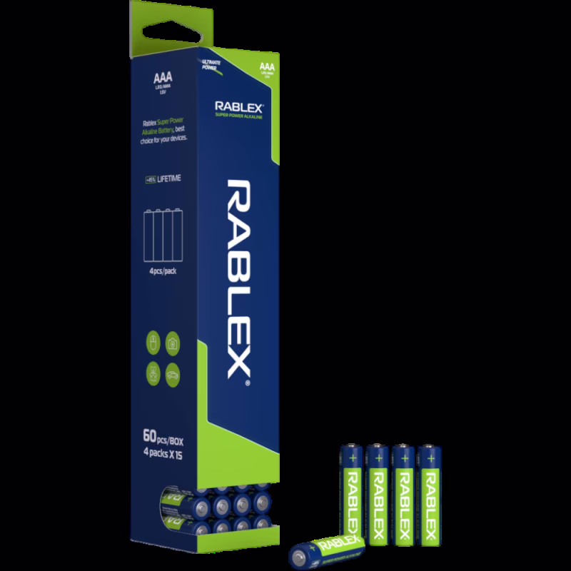 Батарейка Rablex LR3 AAA Super Power Alkaline (60 шт в пачці)