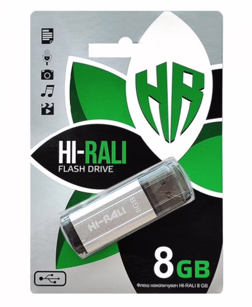 USB флеш-накопичувач Hi-Rali 8GB, HI-8GBSTSL (Гарантія 3 роки)