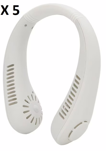 Портативный USB-вентилятор на шею Hands-Free X5, аккумуляторный (10037)