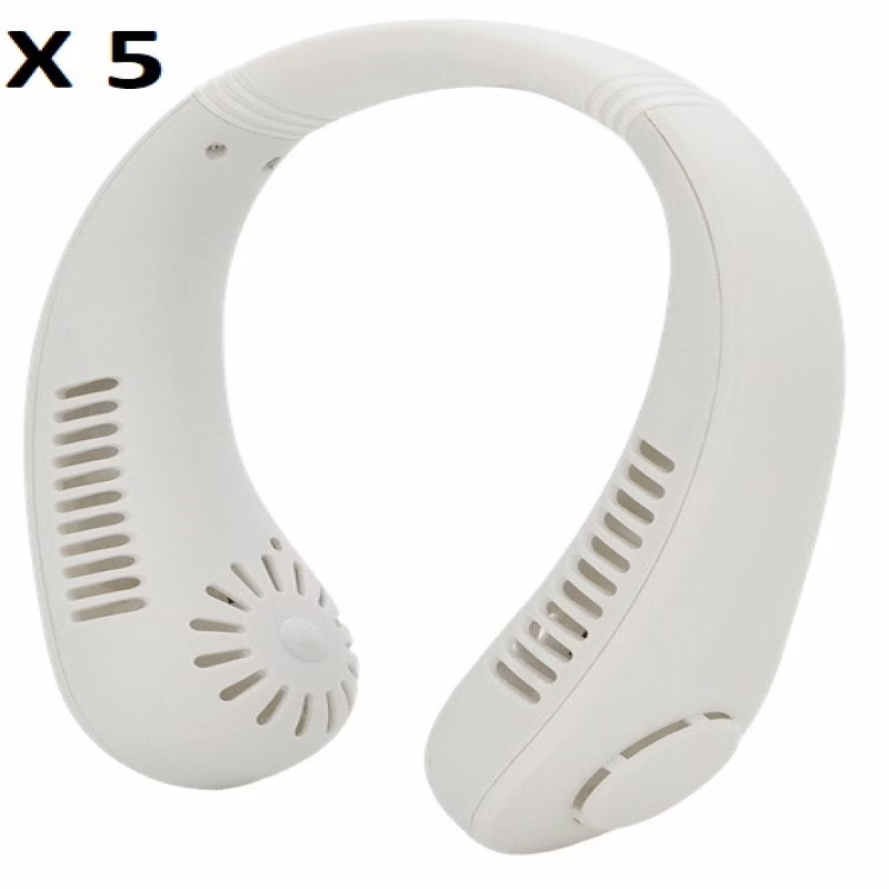 Портативный USB-вентилятор на шею Hands-Free X5, аккумуляторный (10037)
