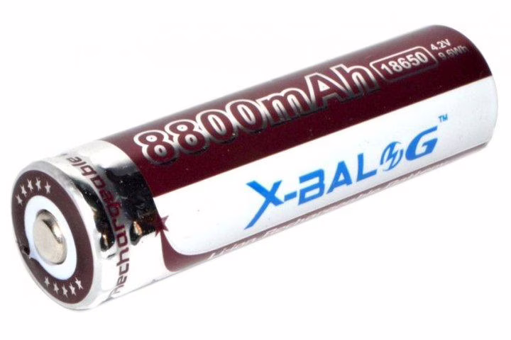 Аккумулятор X-Balog 18650 Li-ion 8800mAh 4.2V Brown (реальная ёмкость меньше)