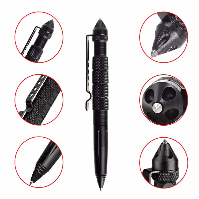 Ручка Тактична зі склобоєм Laix B2 Tactical Pen / алюміній / чорна
