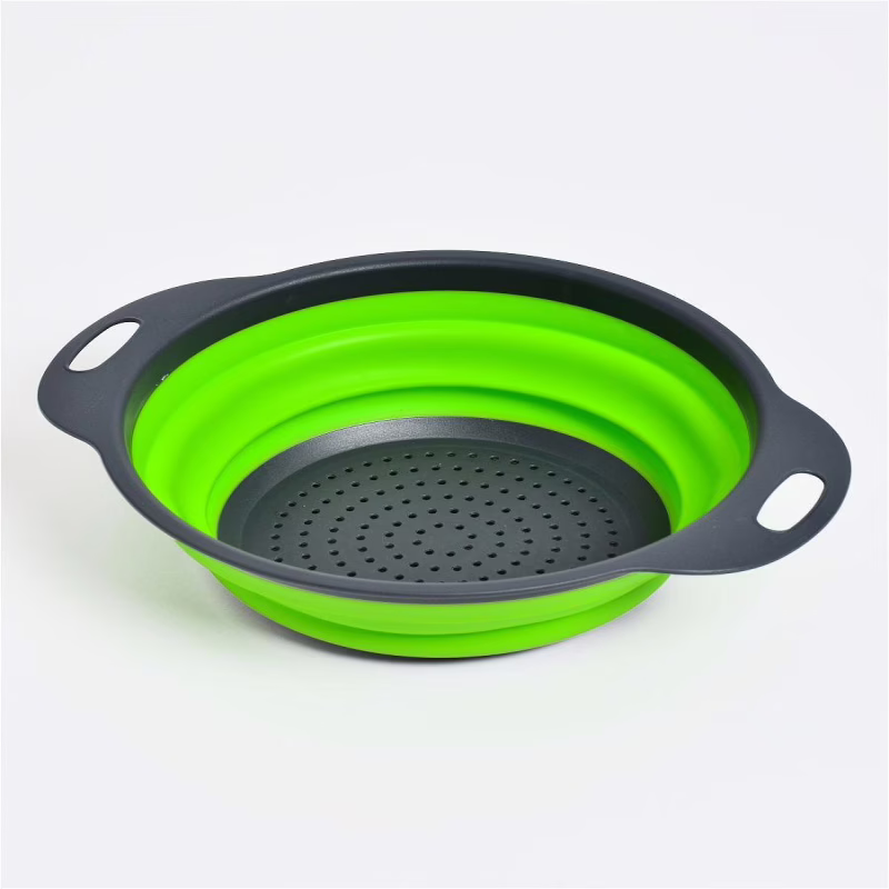 Складной силиконовый дуршлаг Collapsible Filter Basket 23 см