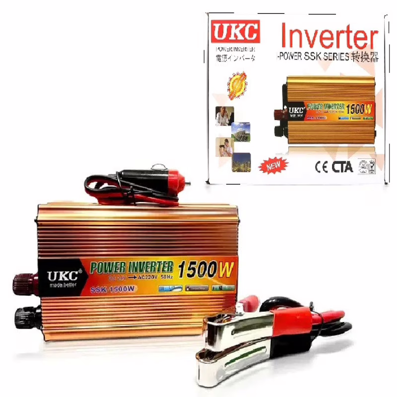 Инвертор UKC SSK, 12V → 220V, 1500W (1678)