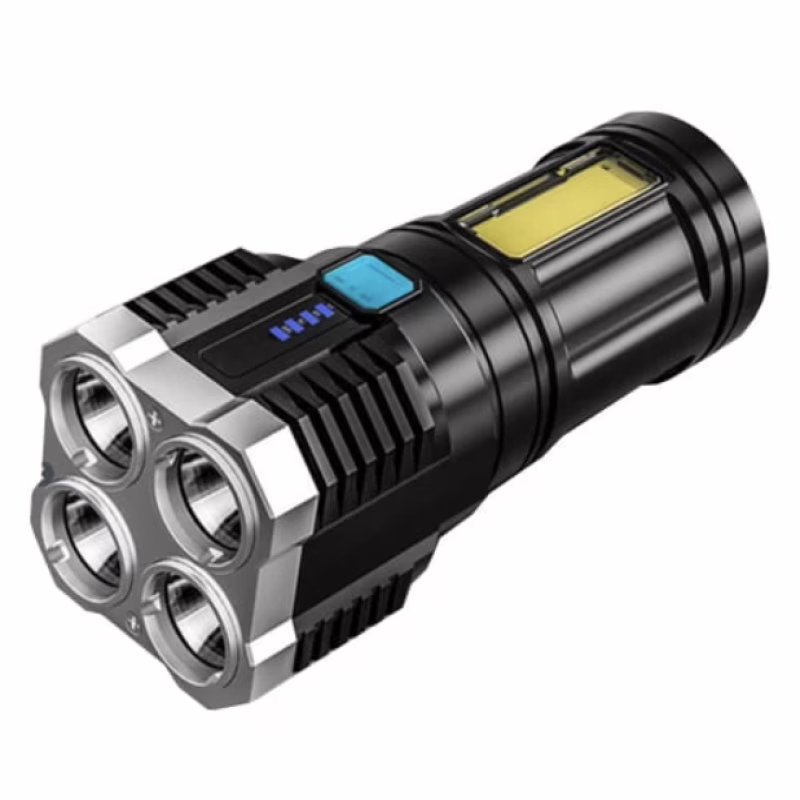 Ручний ліхтар X509, S03-4LED+COB, Li-Ion акум, ЗУ micro USB
