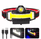 Налобний фонар Bailong BL-W685-LTS+COB, Білий, RGB, Li-Ion акум., ЗУ Type-C, Box