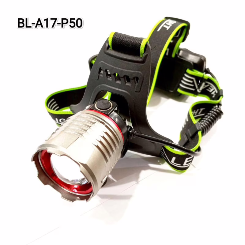 Налобний ліхтар Bailong BL-A17-P50, 2x18650, зум, ЗУ microUSB