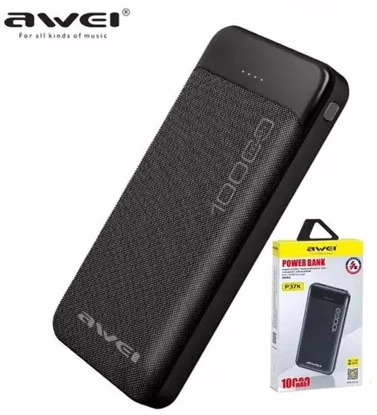 Повербанк AWEI P37K 10000 mAh (реальная ёмкость меньше) (8414)