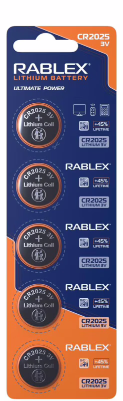 Батарейка Rablex CR2025 3V (блистер 5 шт.)