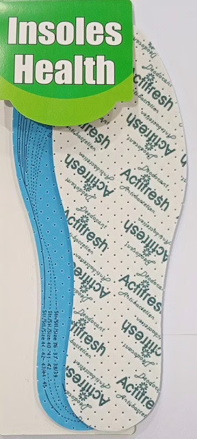 Стельки універсальні антибактеріальні м'які Insoles Health №4 (СИНЬО-БІЛІ)