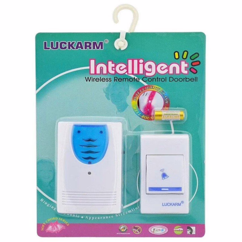 Беспроводной дверной звонок Intelligent D8203, 32 мелодии, питание от батареек (7689)