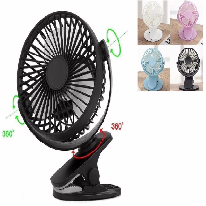 Настольный USB-вентилятор SS-13 / Mini Fan XH-09, аккумуляторный, на прищепке (WX6507)