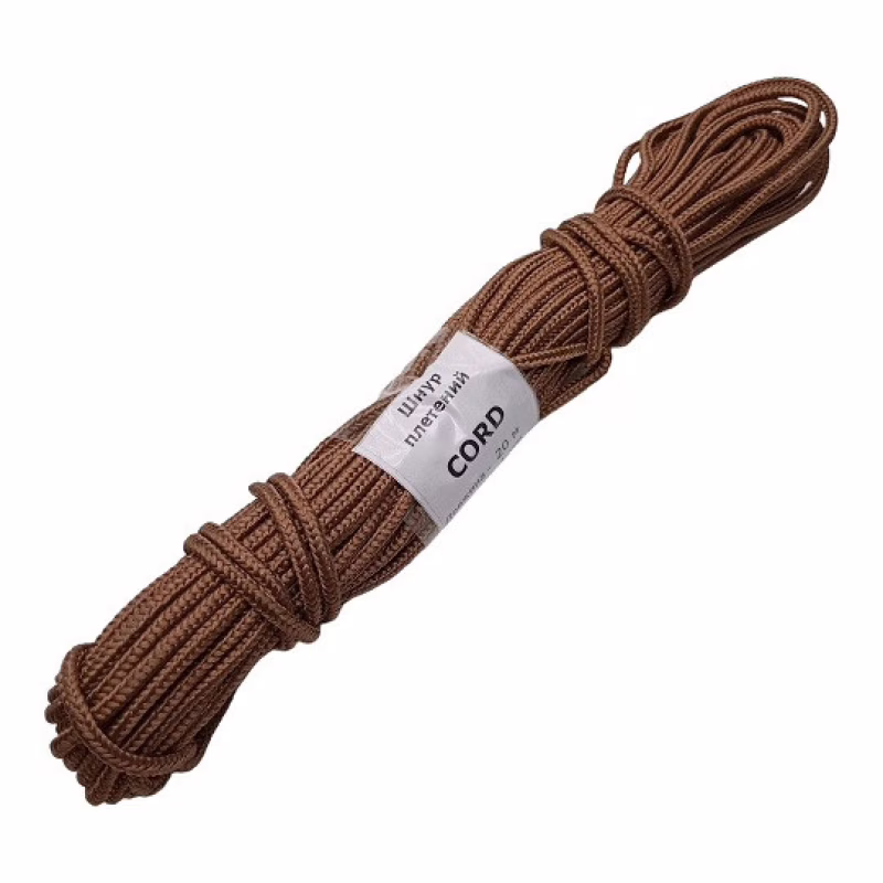 Шнур плетёный с наполнителем CORD ШП, 4 мм × 20 м