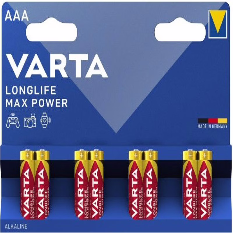 Батарейка Varta Max Power LR3 (AAA) Alkaline 8 шт.