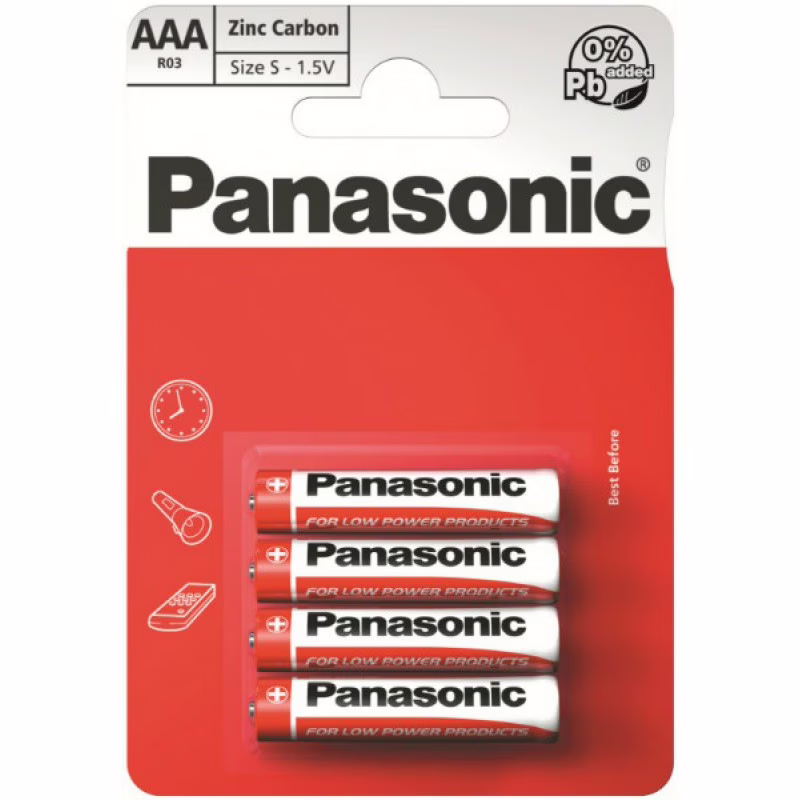 Батарейка Panasonic R3 (AAA) солевая