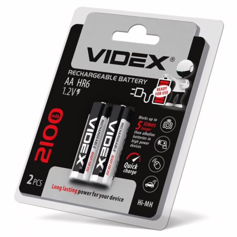 Аккумулятор Videx AA (HR6) Ni-MH 2100mAh 1.2V