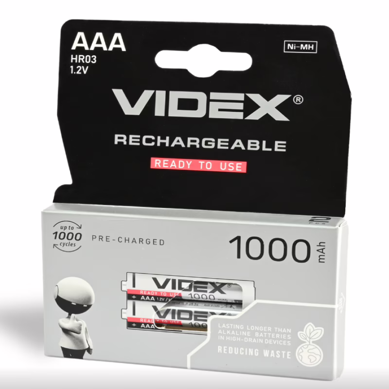 Аккумулятор Videx AAA (HR03) Ni-MH 1000mAh 1.2V
