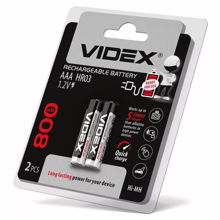 Аккумулятор Videx AAA (HR03) Ni-MH 800mAh 1.2V