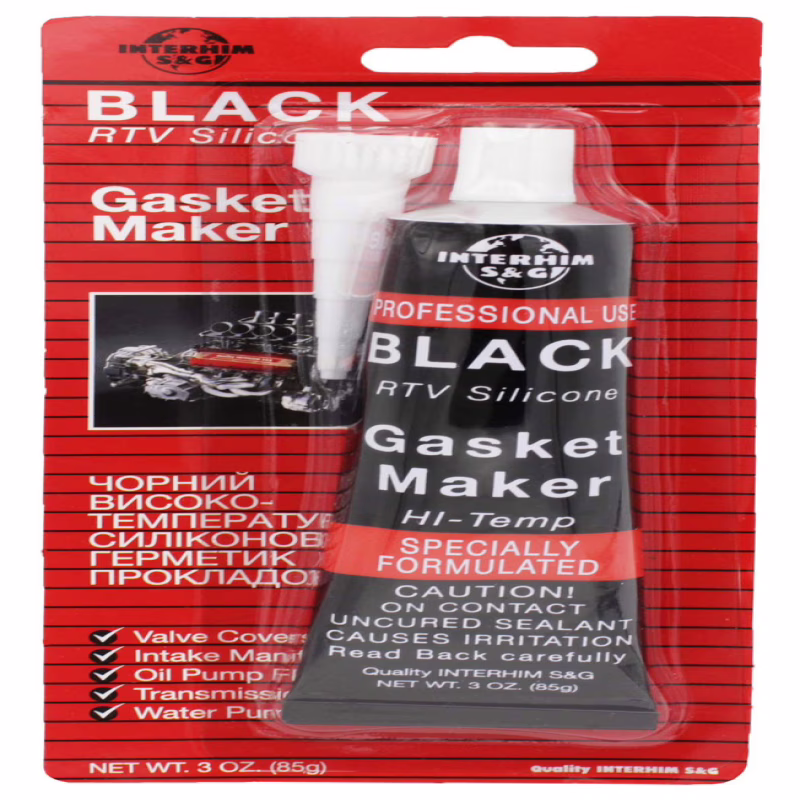 Герметик силіконовий Gasket Maker BLACK чорний 85 гр. Interhim S&G