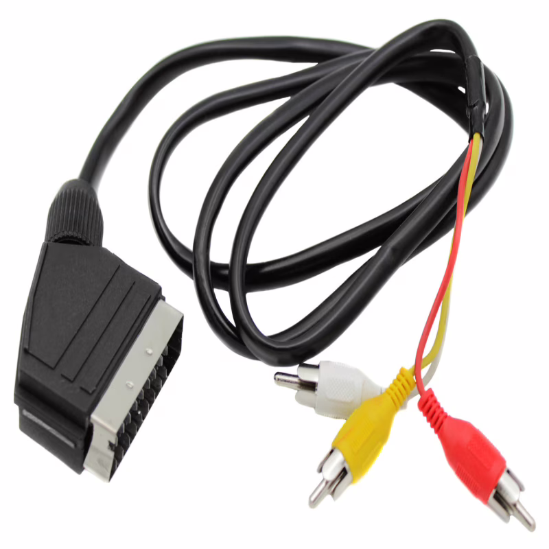 Аудио-видео кабель SCART - 3 RCA